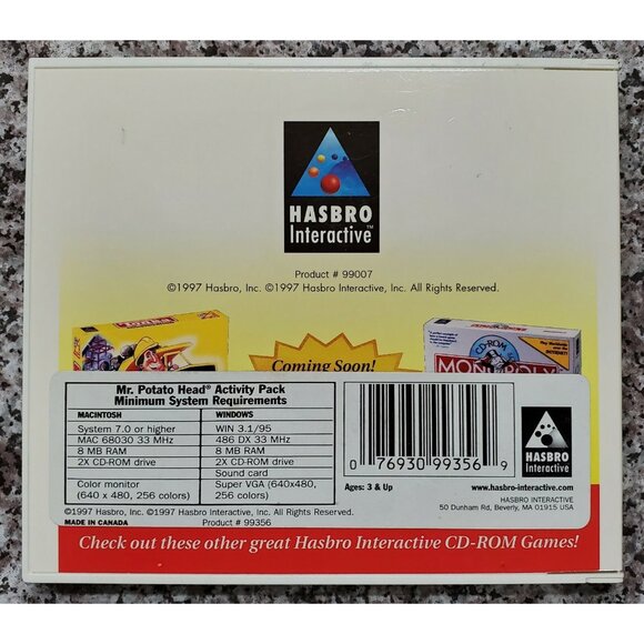 Potato Head Activity Pack (Jewel Case) - PC WIN 3.1/95 Video Game VINTAGE 1997! - Picture 2 of 6